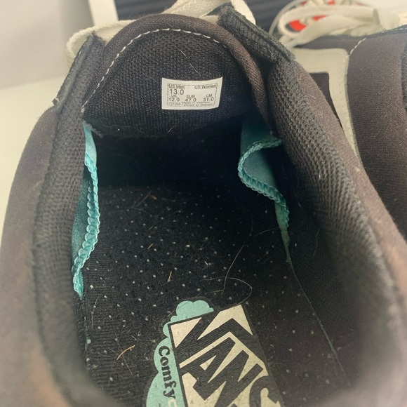 Vans Comfy Cush Low Rise Black Classic Shoes W/ Embroidered Patches Size 13 - Picture 12 of 12